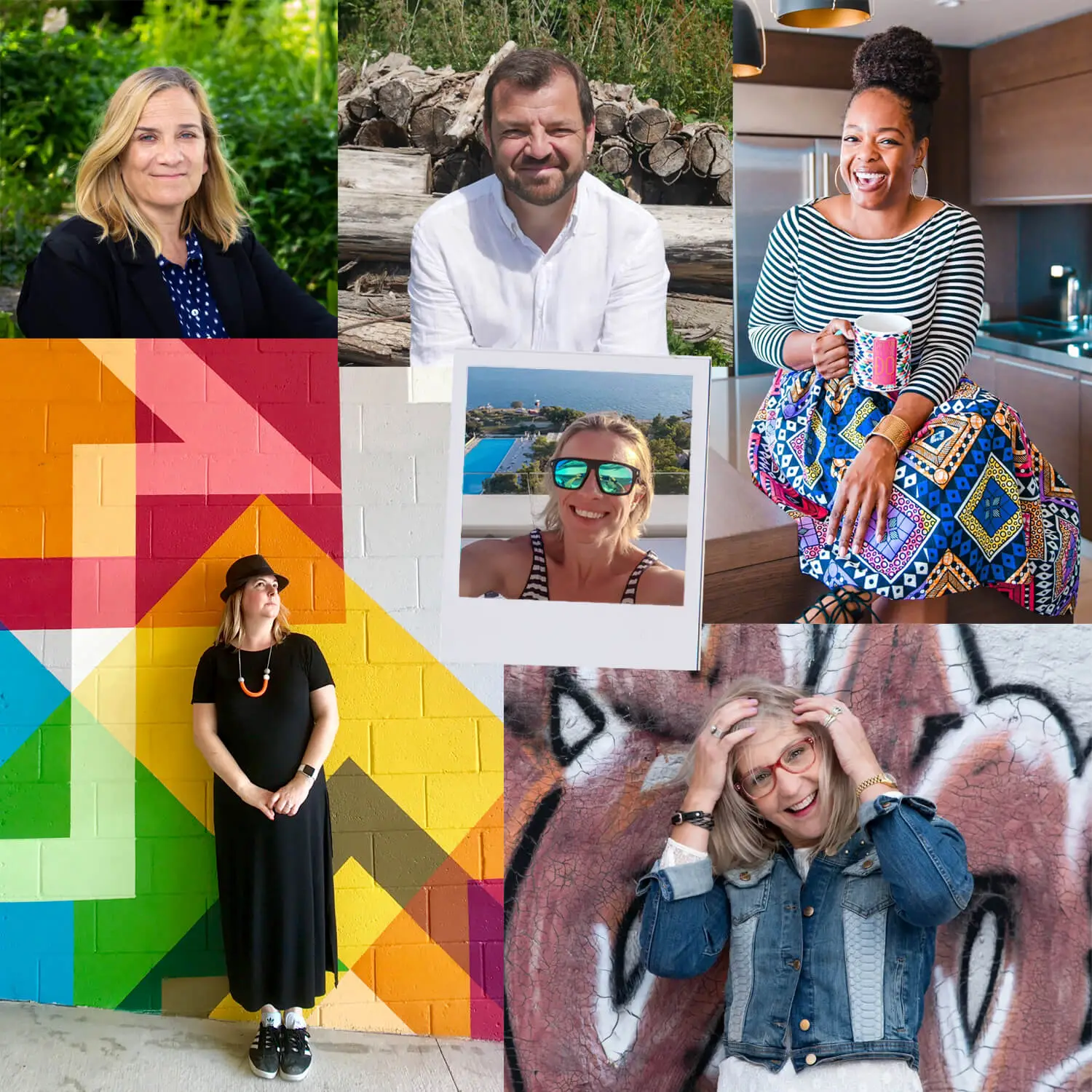Roundup episode part 2 - collage of 6 podcast guests